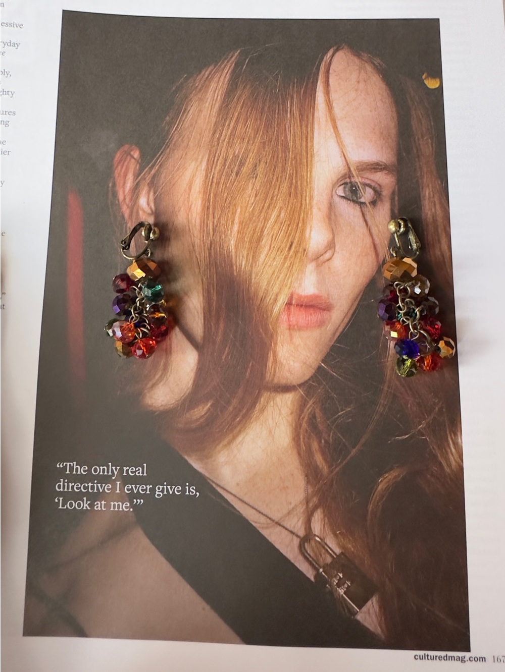 Vintage Multicolor Cluster Bead Clip-On Earrings